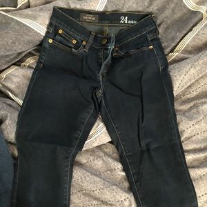 J crew toothpick dark wash jeans